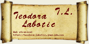 Teodora Labotić vizit kartica